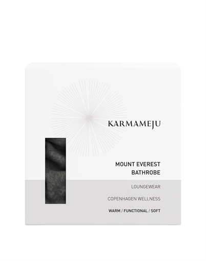 Karmameju - Mount Everest Fleece Badekåbe - Dark Grey